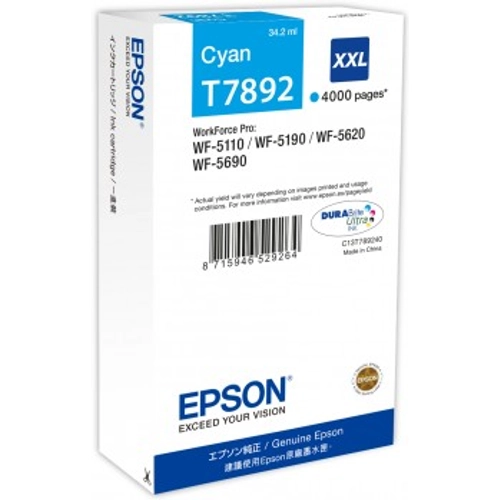 Epson T7892 Patron Cyan 4K (Eredeti) 