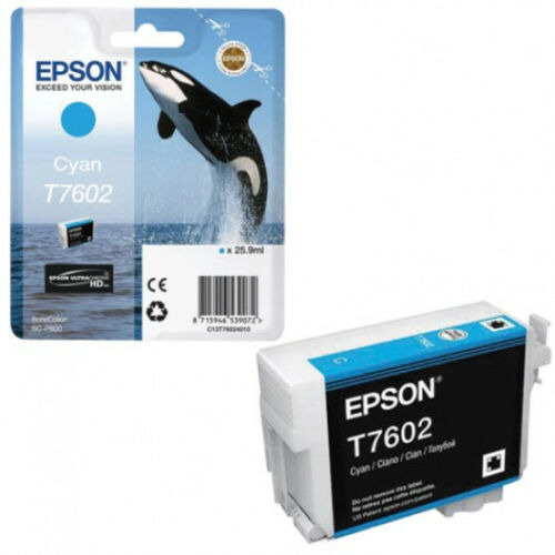 Epson T7602 Patron Cyan 26ml (Eredeti) C13T76024010